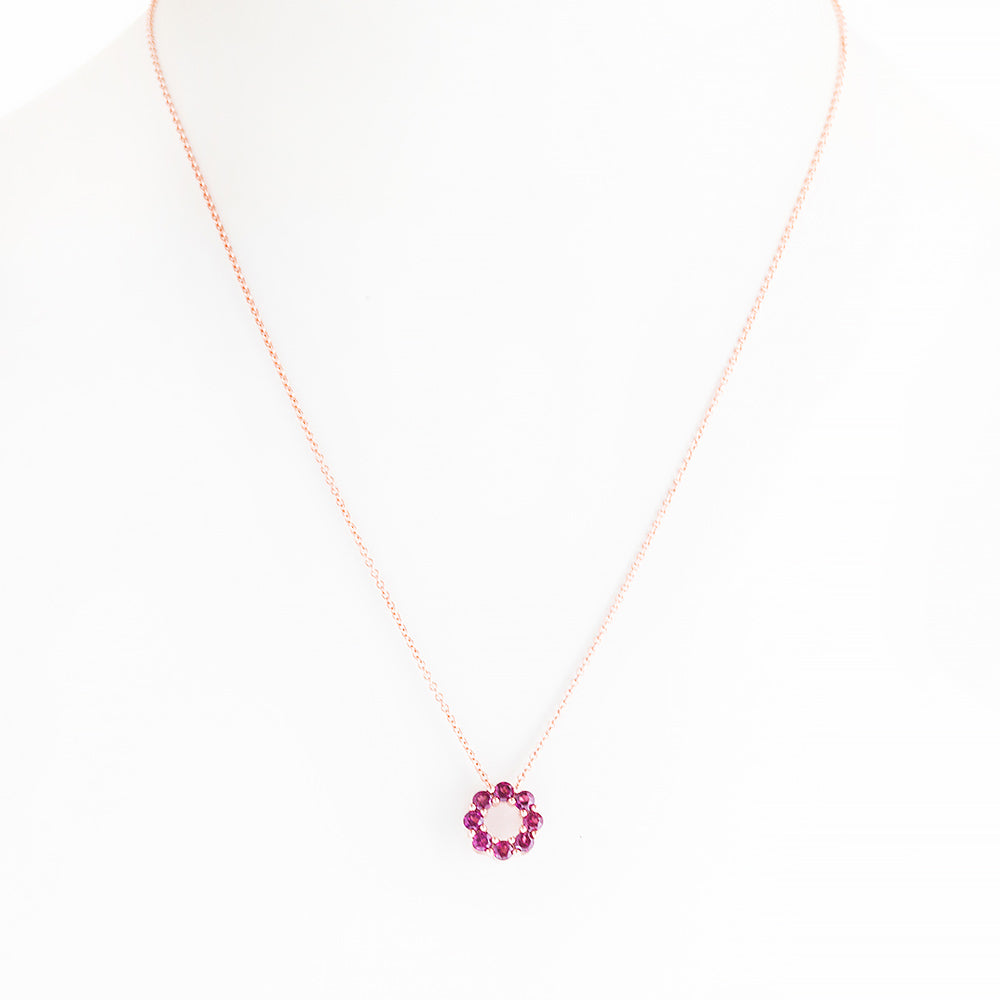 Circle of Life Necklace - Rhodolite - Victoria's Jewellery