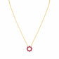 Circle of Life Necklace - Rhodolite