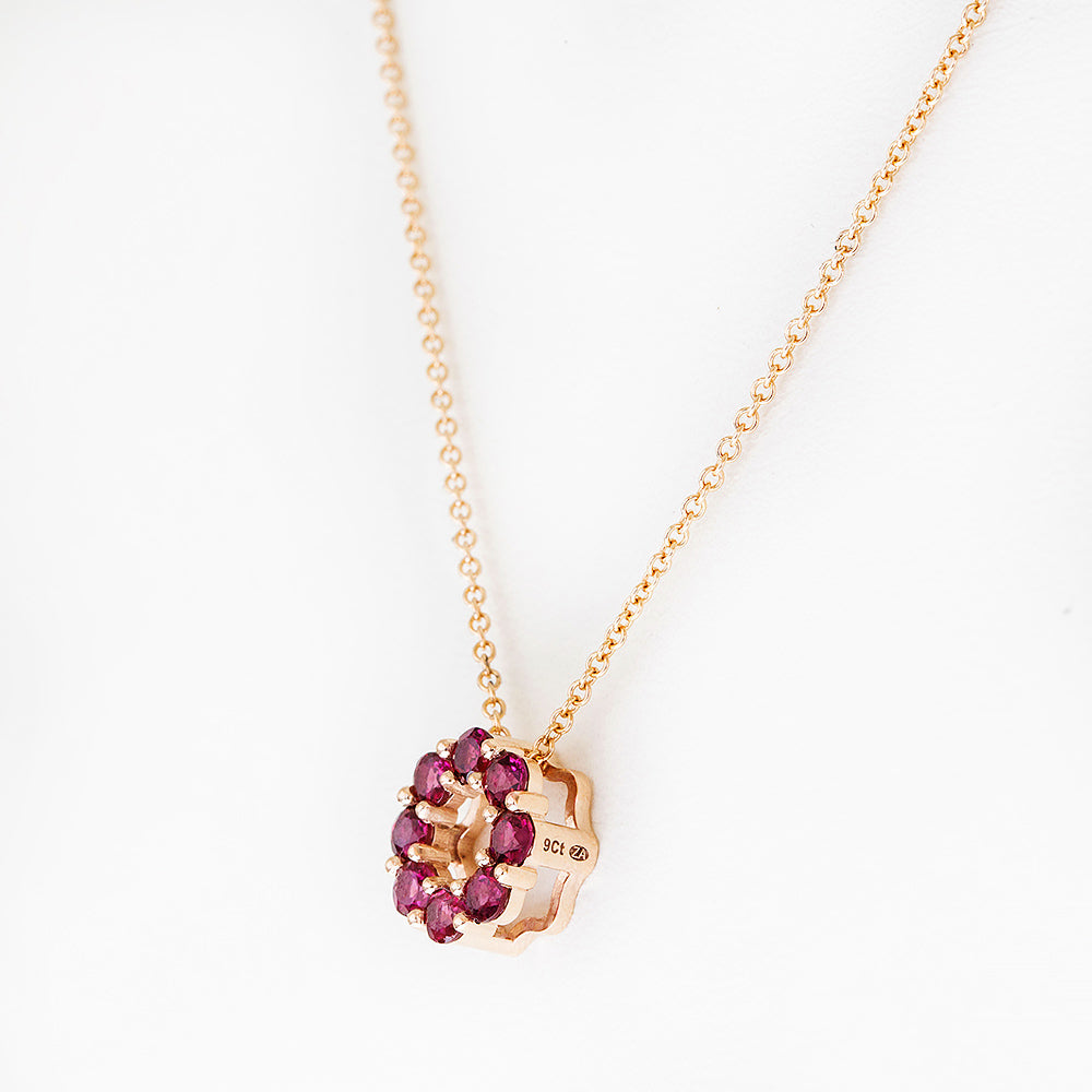 Circle of Life Necklace - Rhodolite - Victoria's Jewellery