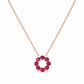 Circle of Life Necklace - Rhodolite