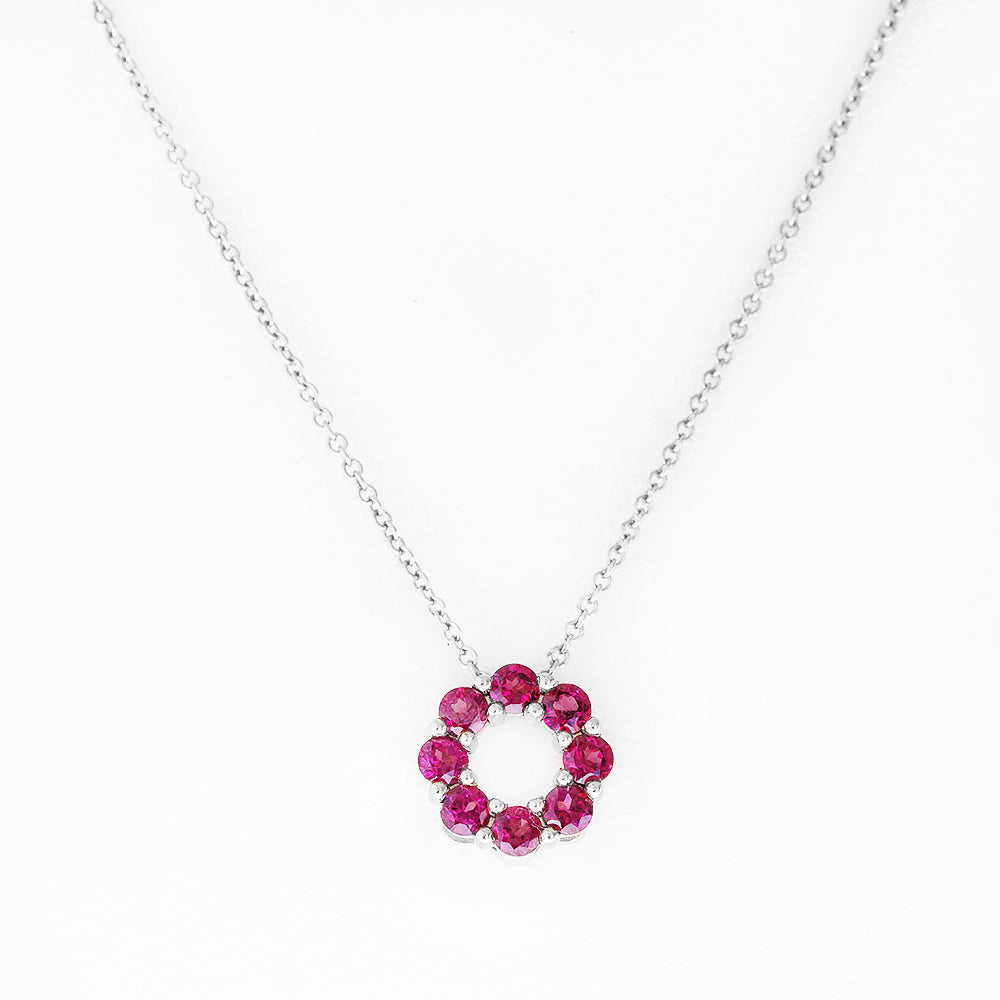 Circle of Life Necklace - Rhodolite - Victoria's Jewellery