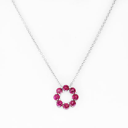 Circle of Life Necklace - Rhodolite - Victoria's Jewellery
