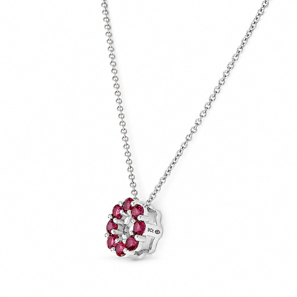 Circle of Life Necklace - Rhodolite