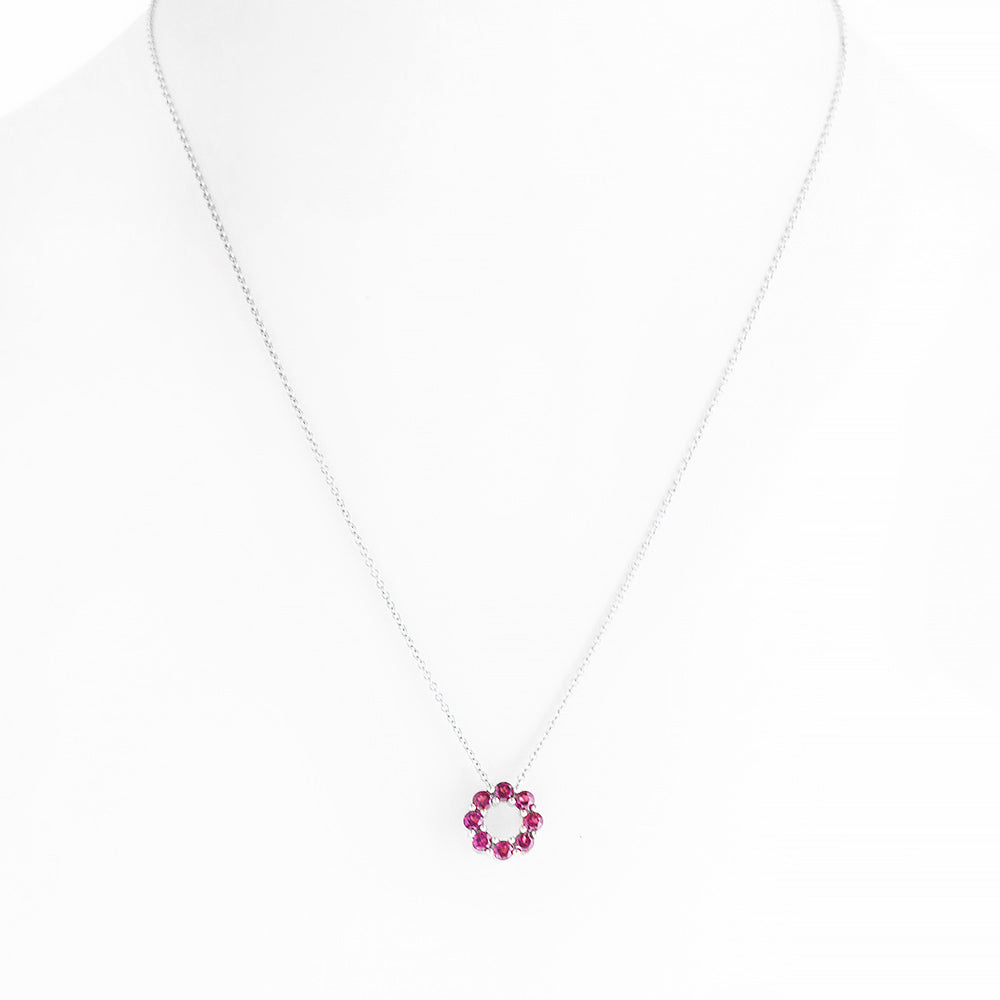 Circle of Life Necklace - Rhodolite - Victoria's Jewellery