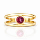Harper, Round cut Rhodolite Garnet Split Band Ring - Victoria's Jewellery