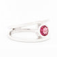 Harper, Round cut Rhodolite Garnet Split Band Ring