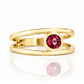 Harper, Round cut Rhodolite Garnet Split Band Ring - Victoria's Jewellery