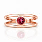 Harper, Round cut Rhodolite Garnet Split Band Ring - Victoria's Jewellery