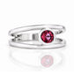 Harper, Round cut Rhodolite Garnet Split Band Ring - Victoria's Jewellery