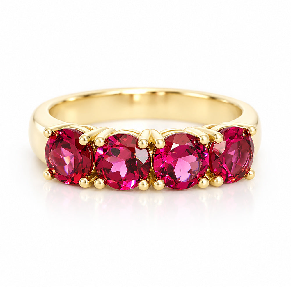Celine, Rhodolite Half Eternity Ring
