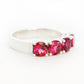 Celine, a Four Stone Rhodolite Half Eternity Ring - Victoria's Jewellery