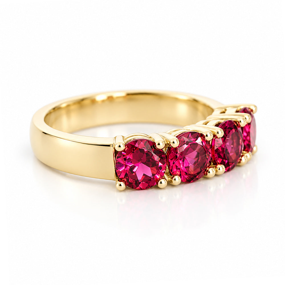Celine, Rhodolite Half Eternity Ring
