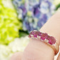 Celine, a Four Stone Rhodolite Half Eternity Ring - Victoria's Jewellery