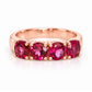 Celine, Rhodolite Half Eternity Ring