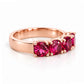Celine, Rhodolite Half Eternity Ring