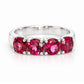 Celine, Rhodolite Half Eternity Ring