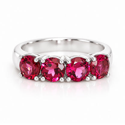 Celine, Rhodolite Half Eternity Ring