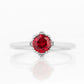 Evie, Lab Ruby and Diamond Engagement Ring - Victoria's Jewellery