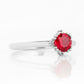 Evie, Lab Ruby and Diamond Engagement Ring - Victoria's Jewellery