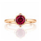 Evie, Lab Ruby and Diamond Engagement Ring - Victoria's Jewellery