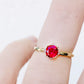 Evie, Lab Ruby and Diamond Engagement Ring - Victoria's Jewellery