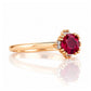Evie, Lab Ruby and Diamond Engagement Ring - Victoria's Jewellery