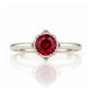 Evie, Lab Ruby and Diamond Engagement Ring - Victoria's Jewellery