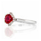 Evie, Lab Ruby and Diamond Engagement Ring - Victoria's Jewellery