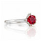 Evie, Lab Ruby and Diamond Engagement Ring - Victoria's Jewellery
