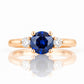 Lea, a Lab Sapphire and Diamond Trilogy Ring - Victoria's Jewellery