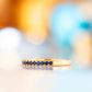 Emma, Blue Sapphire Half Eternity Ring - 1.5mm