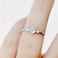 Milly, a Sky Blue Topaz and Lab Diamond Ring