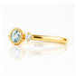 Milly, a Sky Blue Topaz and Lab Diamond Ring - Victoria's Jewellery