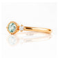 Milly, a Sky Blue Topaz and Lab Diamond Ring - Victoria's Jewellery