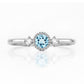 Milly, a Sky Blue Topaz and Lab Diamond Ring - Victoria's Jewellery