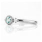 Milly, a Sky Blue Topaz and Lab Diamond Ring - Victoria's Jewellery