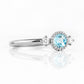 Milly, a Sky Blue Topaz and Lab Diamond Ring - Victoria's Jewellery