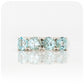 The Sky Blue Topaz Four Stone Half Eternity Ring