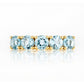 Annie, a Sky Blue Topaz Half Eternity Ring - Victoria's Jewellery
