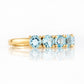 Annie, a Sky Blue Topaz Half Eternity Ring - Victoria's Jewellery