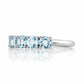 Annie, a Sky Blue Topaz Half Eternity Ring - Victoria's Jewellery