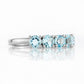 Annie, a Sky Blue Topaz Half Eternity Ring - Victoria's Jewellery