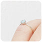 Tulip, a Six Claw Sky Blue Topaz Ring