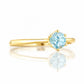 Tulip, a Six Claw Sky Blue Topaz Ring - Victoria's Jewellery