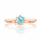 Tulip, a Six Claw Sky Blue Topaz Ring - Victoria's Jewellery