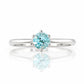 Tulip, a Six Claw Sky Blue Topaz Ring - Victoria's Jewellery