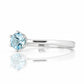 Tulip, a Six Claw Sky Blue Topaz Ring - Victoria's Jewellery