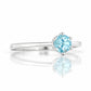 Tulip, a Six Claw Sky Blue Topaz Ring - Victoria's Jewellery