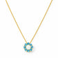 Circle of Life Necklace - Swiss Blue Topaz
