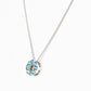 Circle of Life Necklace - Swiss Blue Topaz